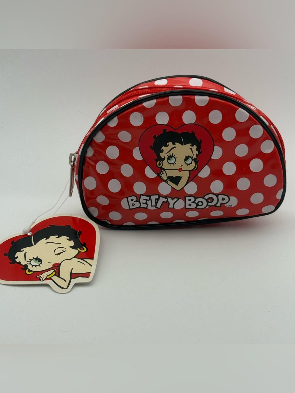 Betty Boop Red and White Polka Dot zip Pouch